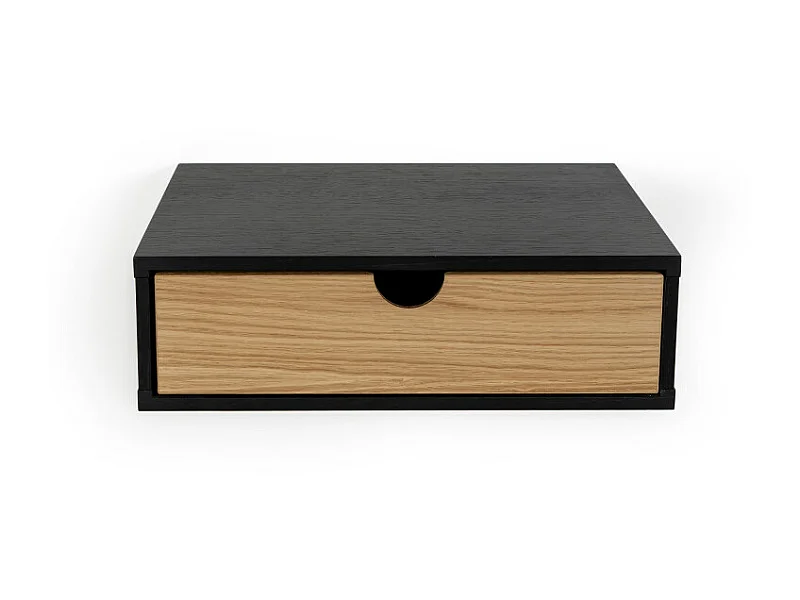 Chevet Mural Design en Bois "Tafar" 40cm Noir