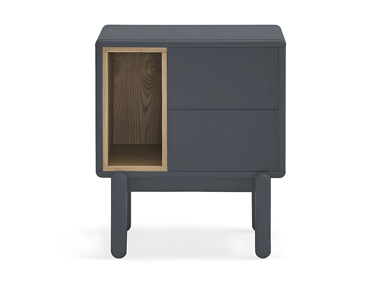 Corvo - Table de chevet en bois - Gris anthracite