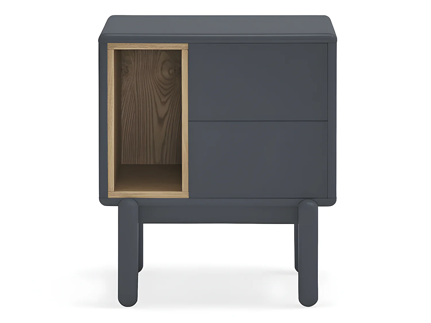 Corvo - Table de chevet en bois - Gris anthracite