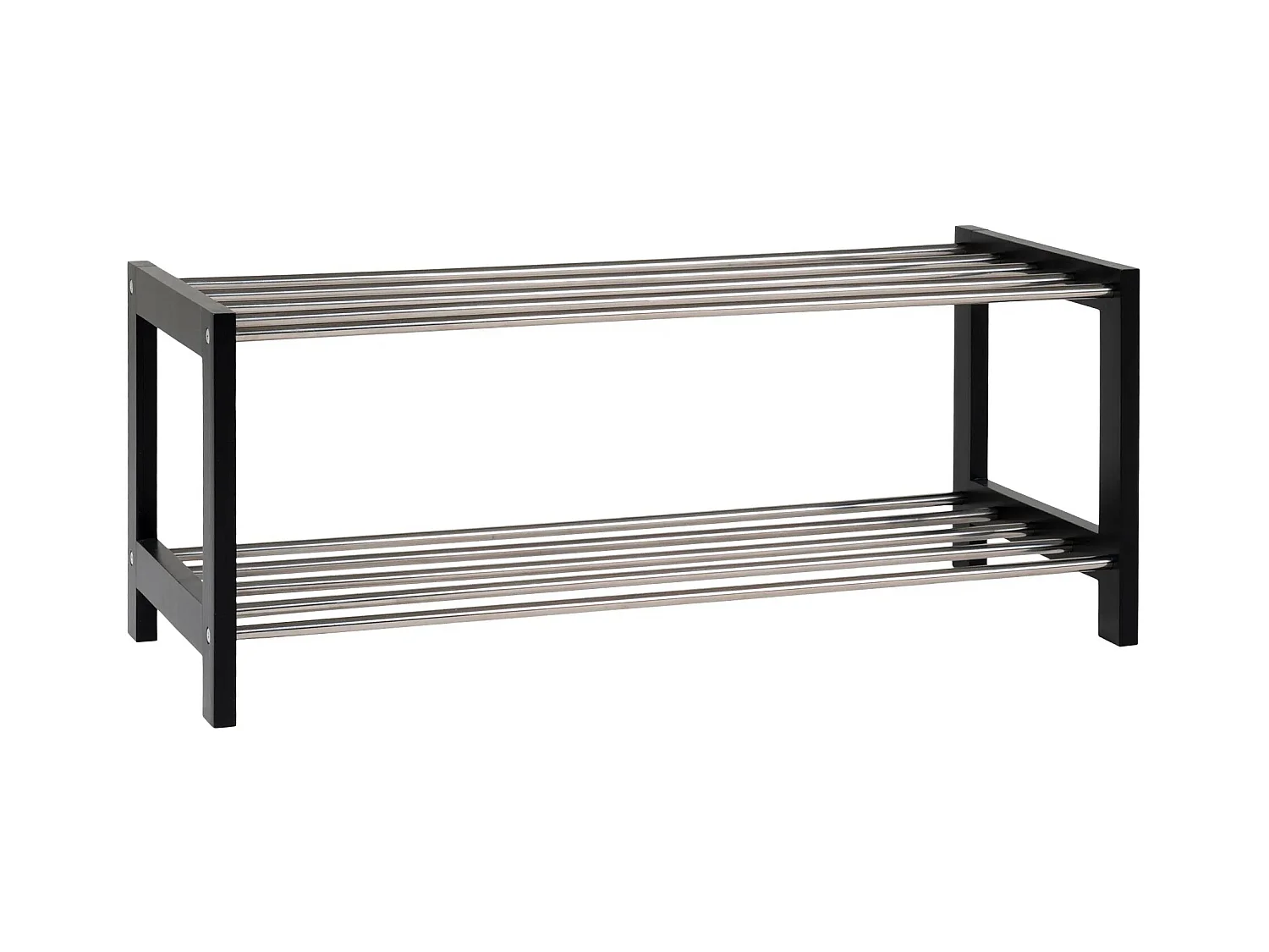 Meuble à chaussures PADOVA – Bois de peuplier & acier noir