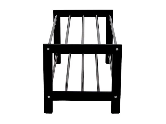 Meuble à chaussures PADOVA – Bois de peuplier & acier noir