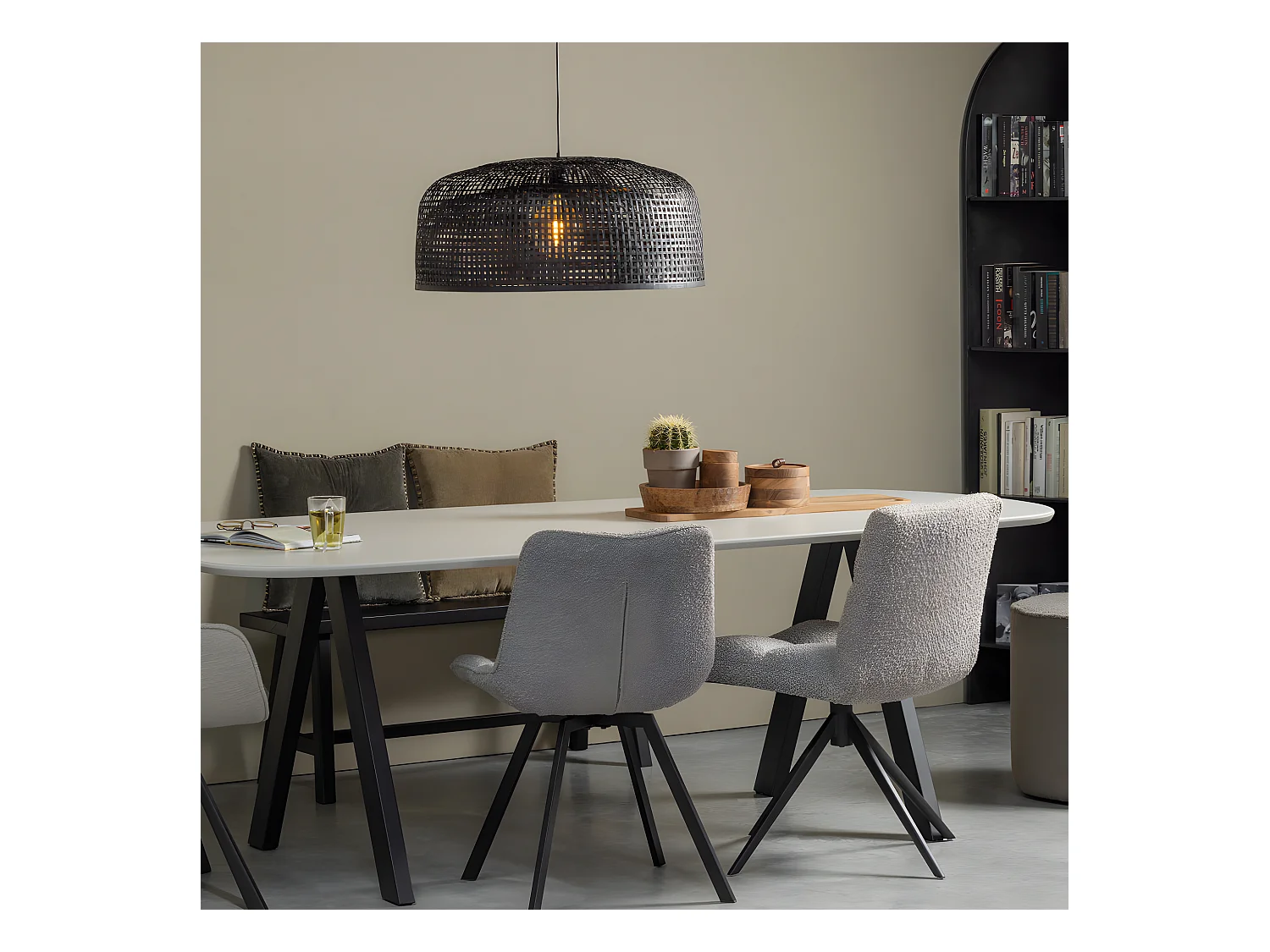 Imme - Banc en bois L110cm - Noir