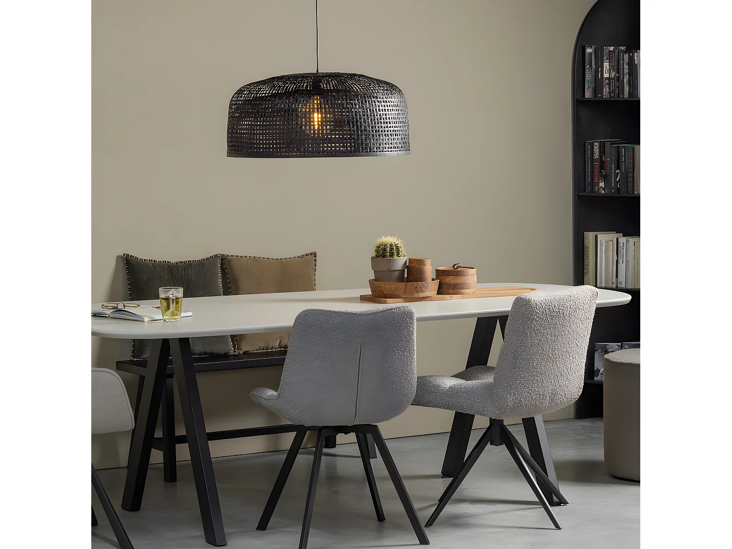 Imme - Banc en bois L110cm - Noir