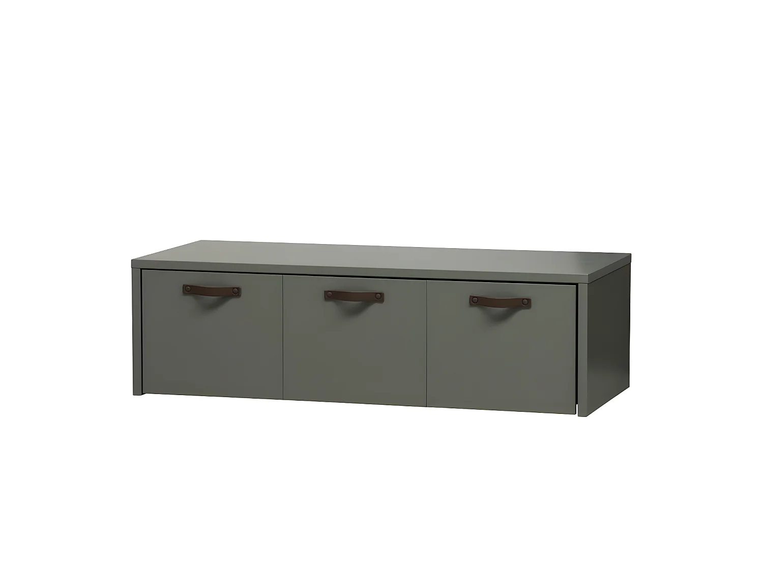 Stage - Banc de rangement en bois - Vert kaki