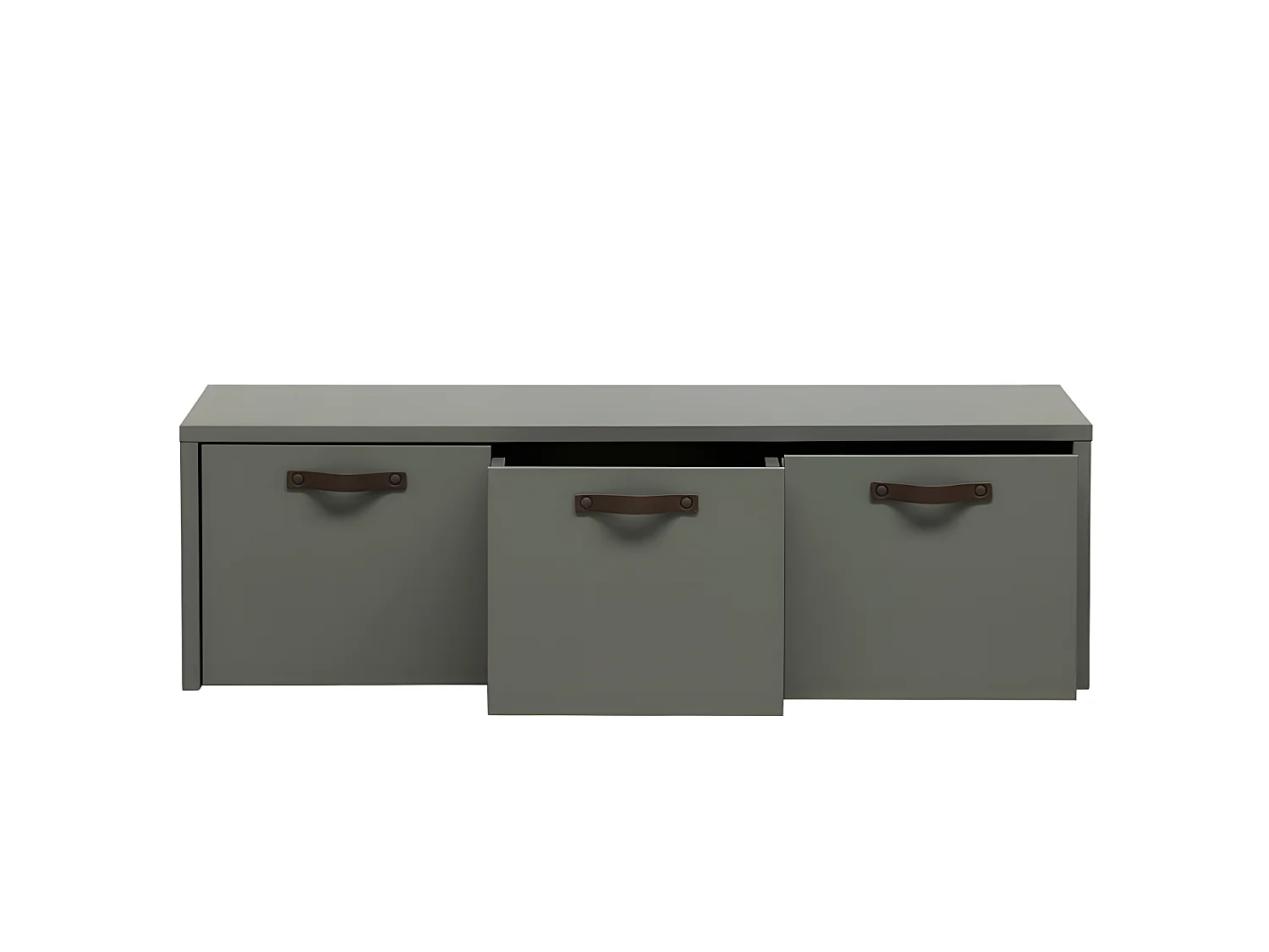 Stage - Banc de rangement en bois - Vert kaki