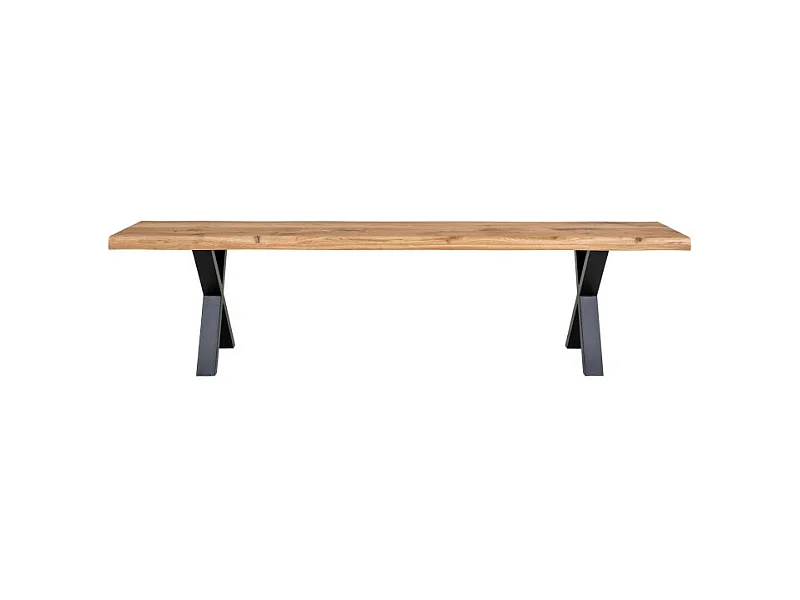 Toulon - Banc en bois avec pieds en X L180cm - Couleur - Bois clair