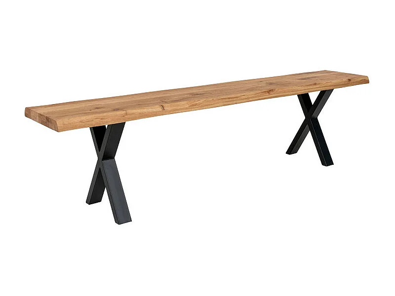 Toulon - Banc en bois avec pieds en X L180cm - Couleur - Bois clair