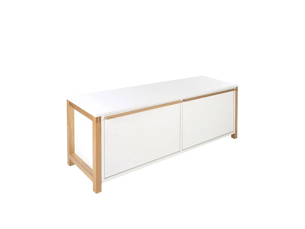 Northgate - Banc d'entrée avec rangement chaussures 2 portes - Blanc