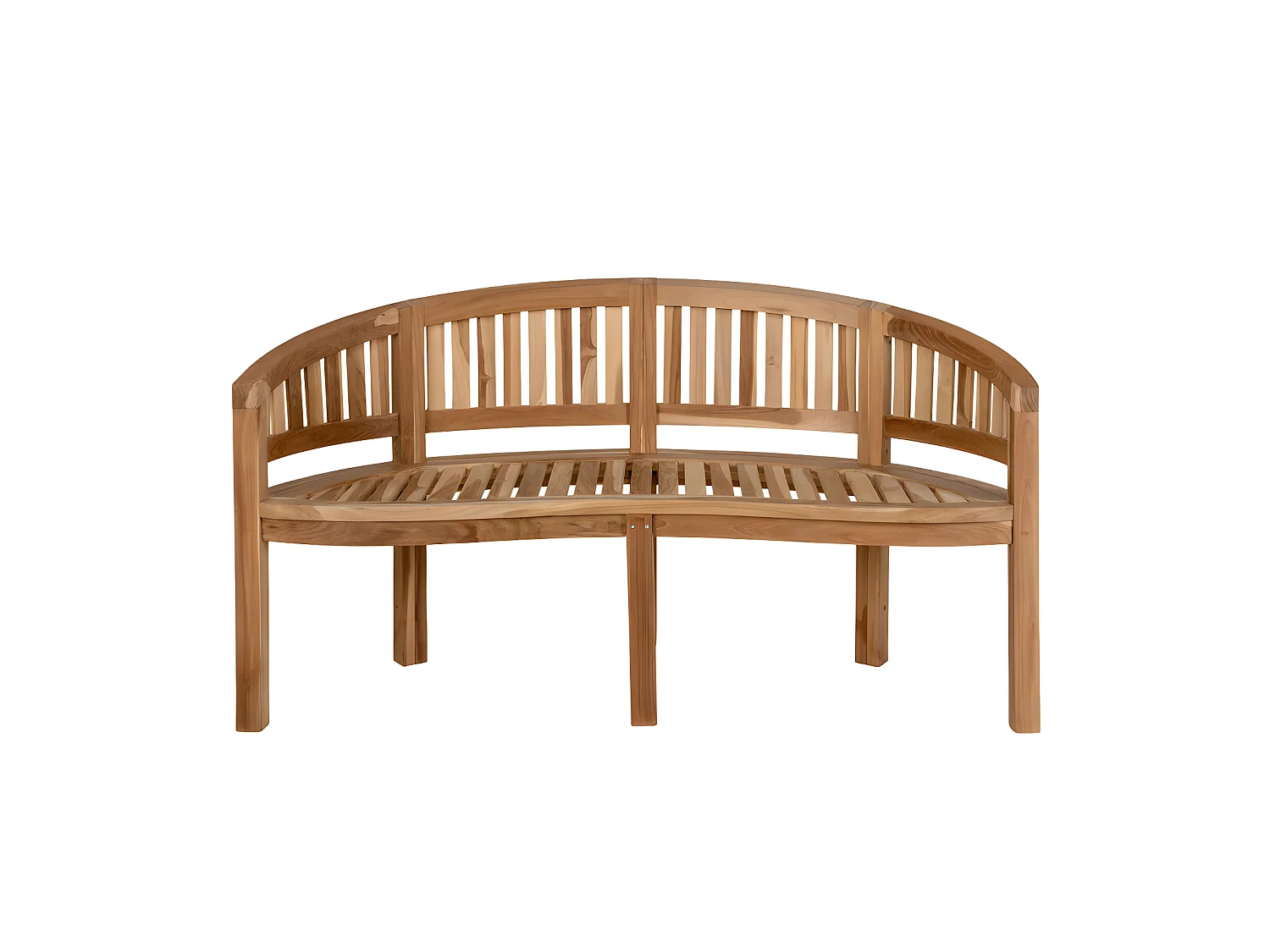 Boca - Banc de forme organique en teck L150cm : Couleur - Naturel