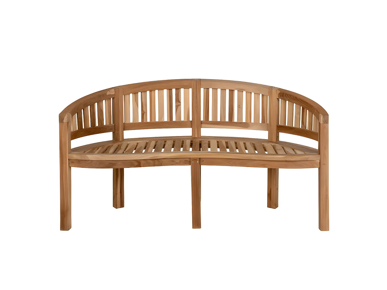 Boca - Banc de forme organique en teck L150cm : Couleur - Naturel