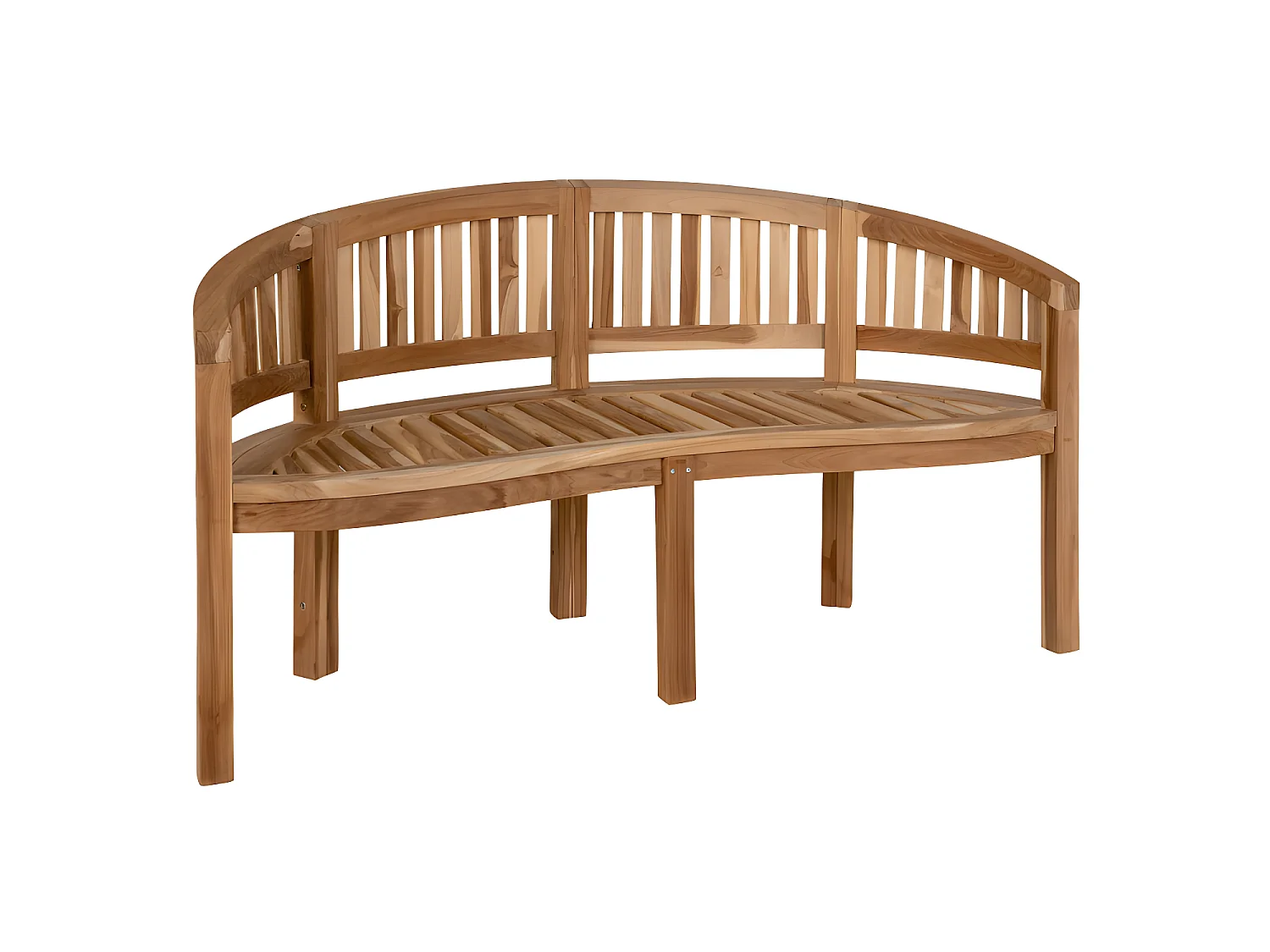 Boca - Banc de forme organique en teck L150cm : Couleur - Naturel