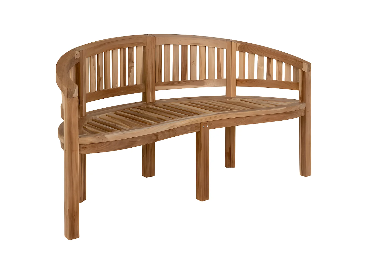 Boca - Banc de forme organique en teck L150cm : Couleur - Naturel