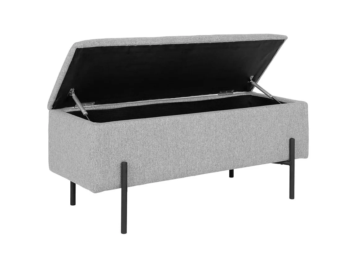 Watford Sitzbank mit Aufbewahrung hellgrau, schwarz.