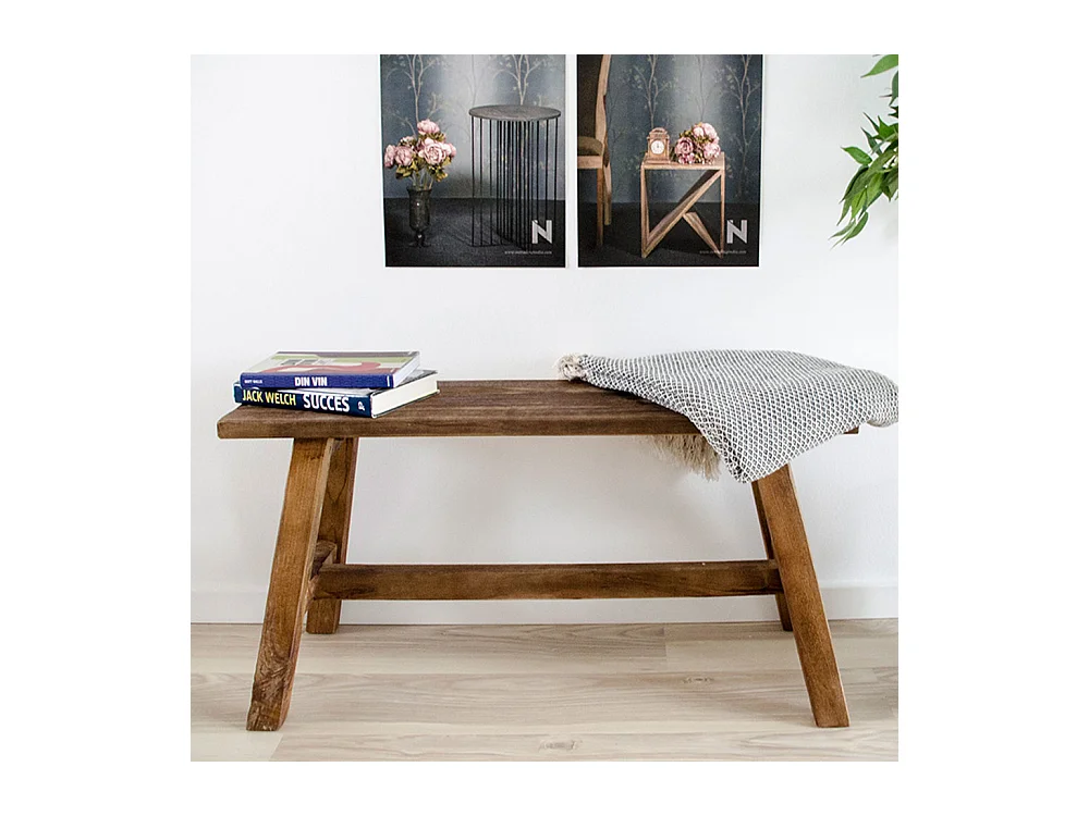 Barcelona - Banc en teck L90cm - Naturel
