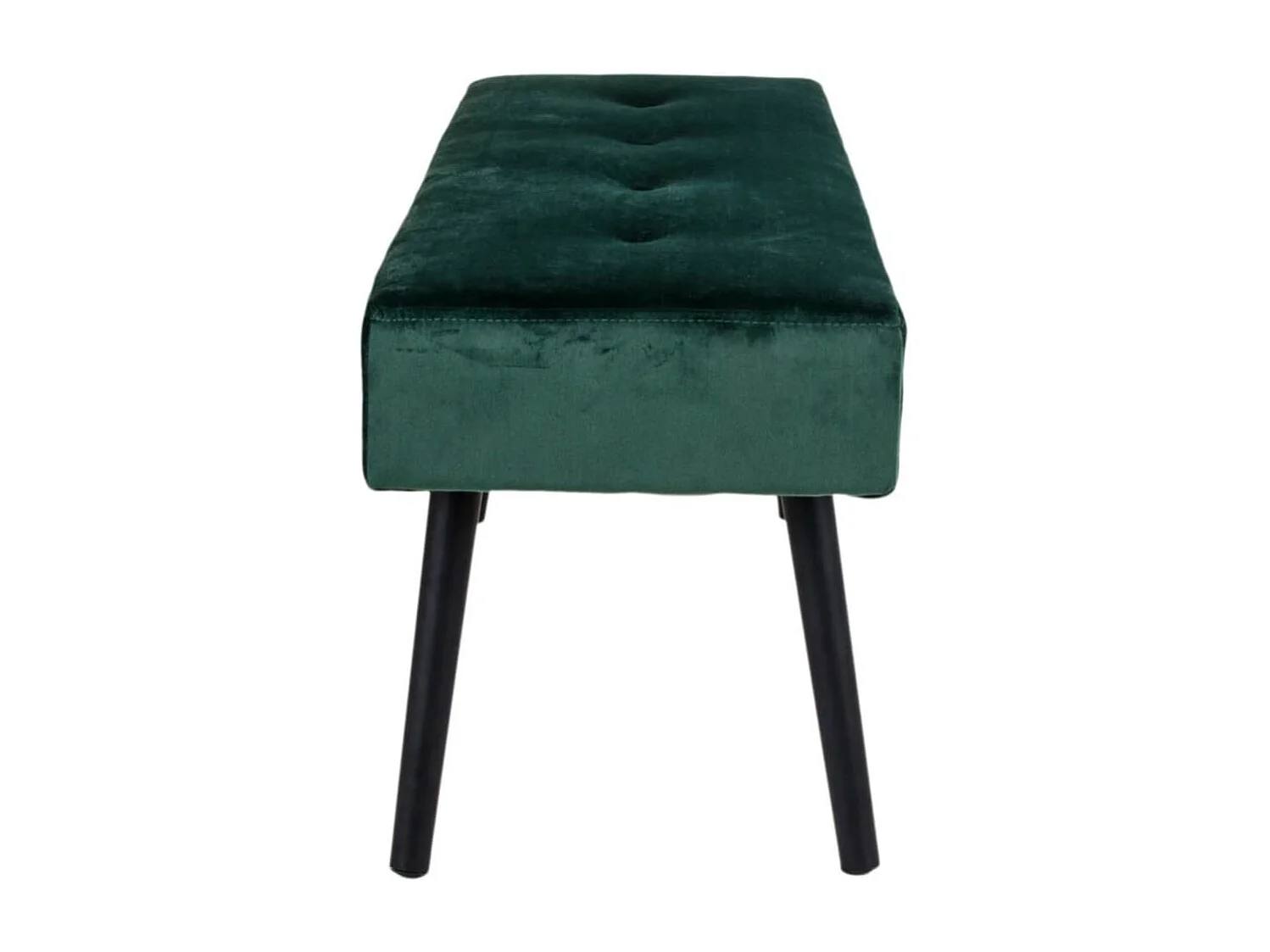 Banc en velours avec pieds acier noir SKIBY-Vert