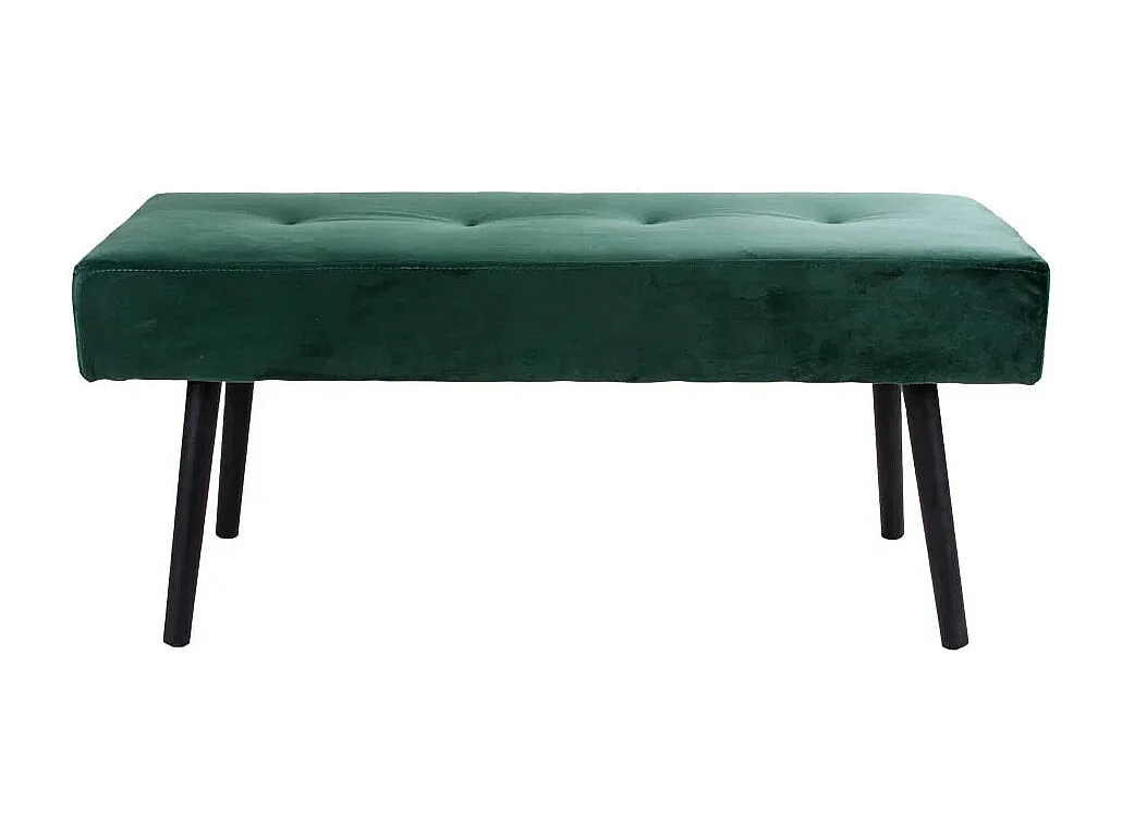 Banc en velours avec pieds acier noir SKIBY-Noir