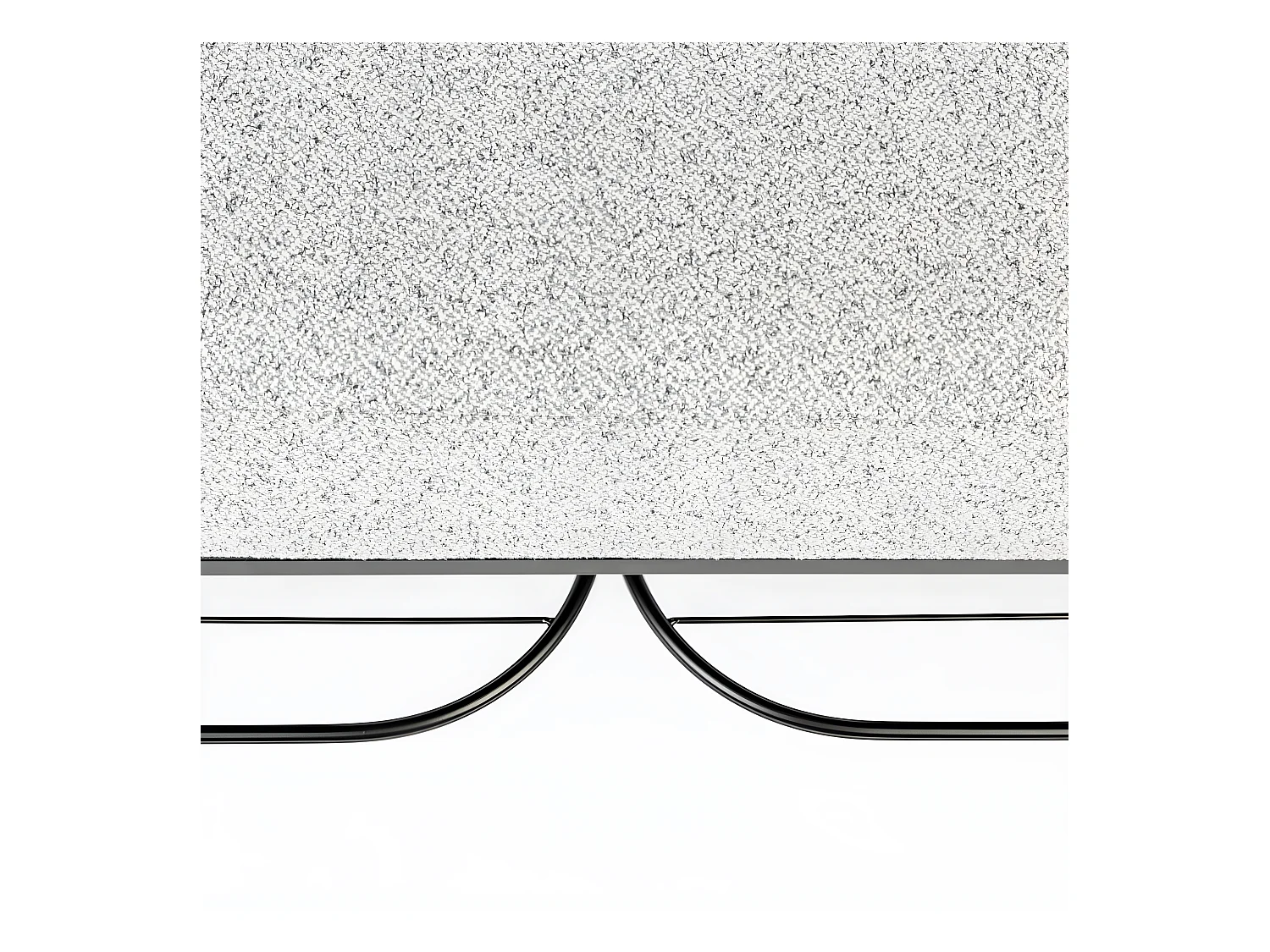 Milou - Banc en tissu et métal - Gris chiné