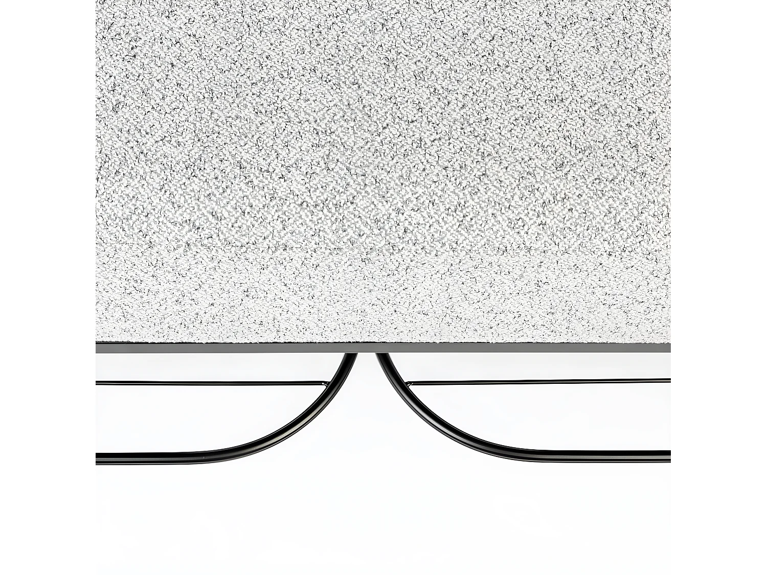 Milou - Banc en tissu et métal - Gris chiné