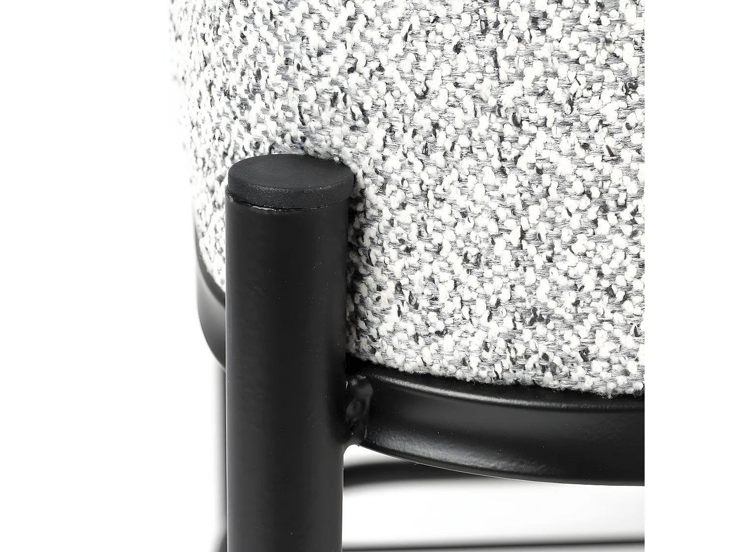 Milou - Banc en tissu et métal - Gris chiné