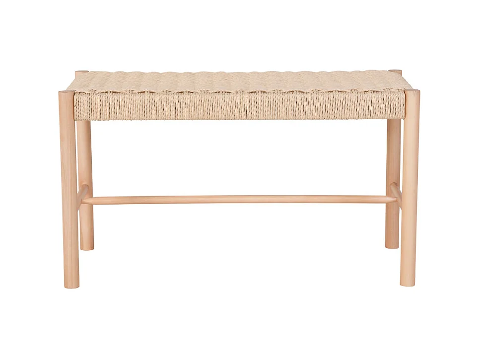 Abano - Banc en bois et corde tressée L80cm - Naturel
