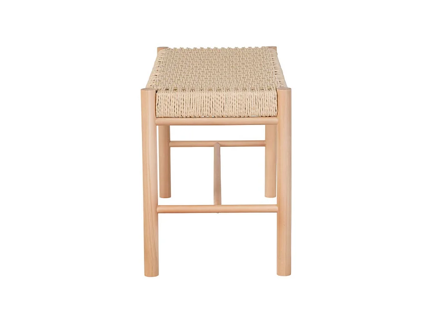 Abano - Banc en bois et corde tressée L80cm - Naturel