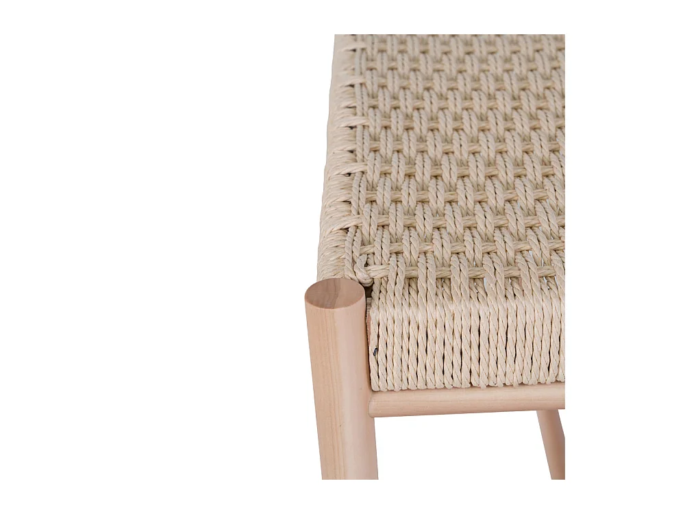 Abano - Banc en bois et corde tressée L80cm - Naturel