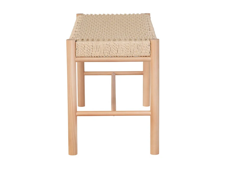 Abano - Banc en bois et corde tressée L80cm - Naturel