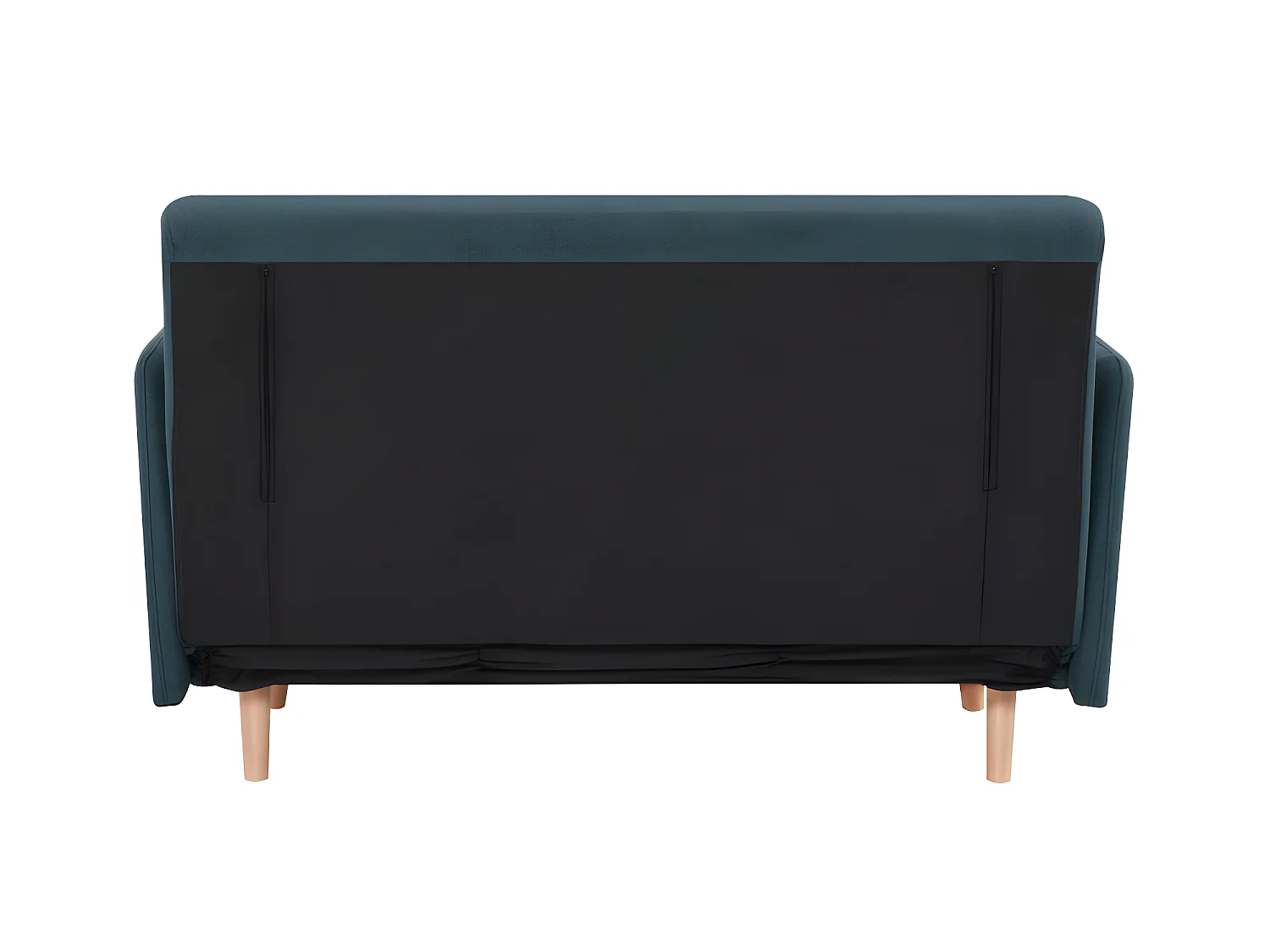 Belushi - Canapé convertible 2 places en tissu L120cm - Couleur - Vert eucalyptus