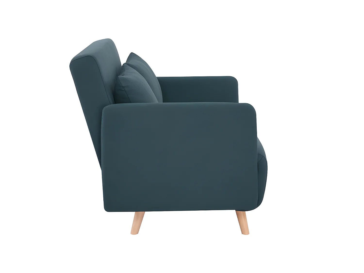 Belushi - Canapé convertible 2 places en tissu L120cm - Couleur - Vert eucalyptus