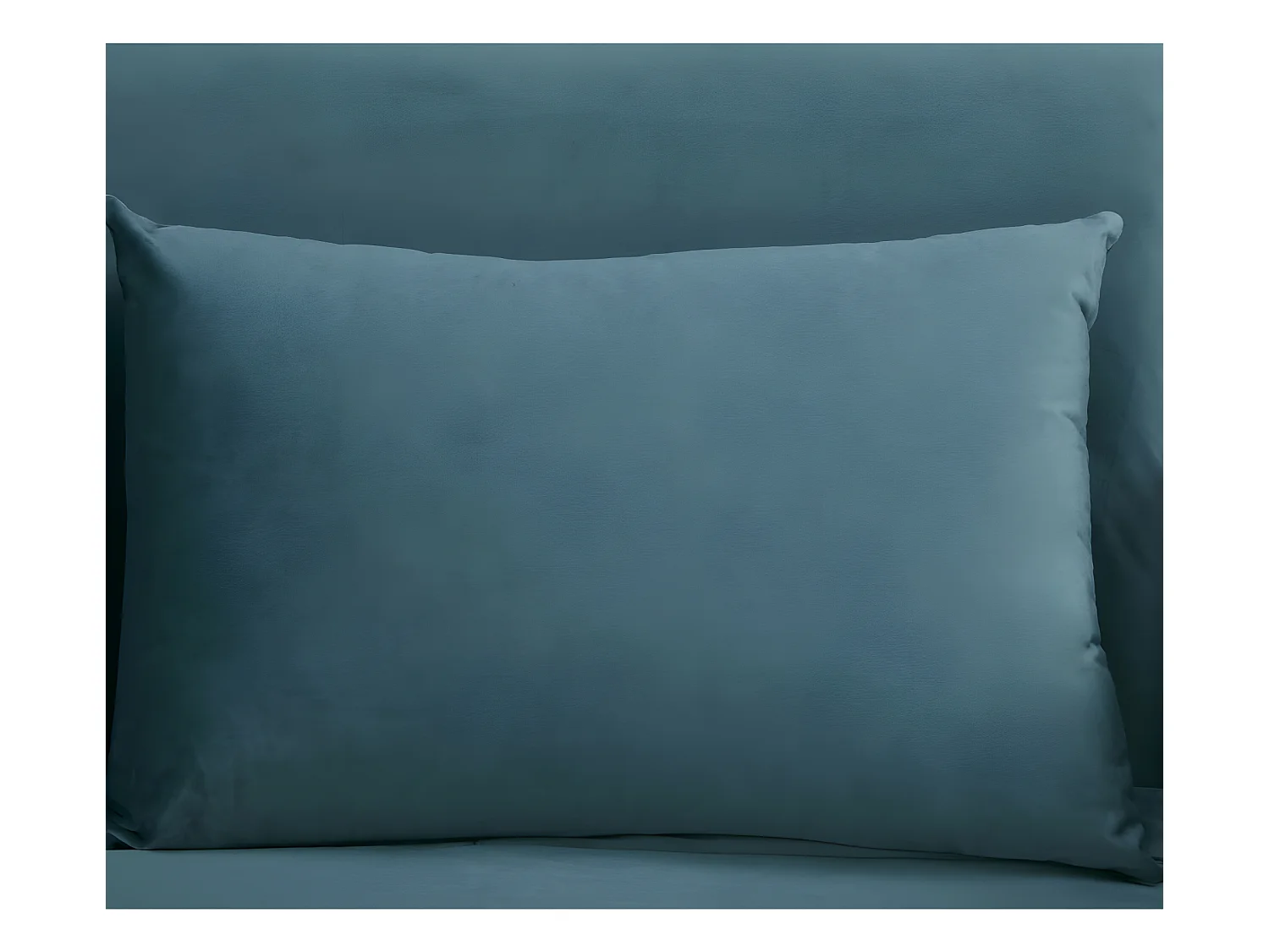 Belushi - Canapé convertible 2 places en velours L120cm - Bleu canard