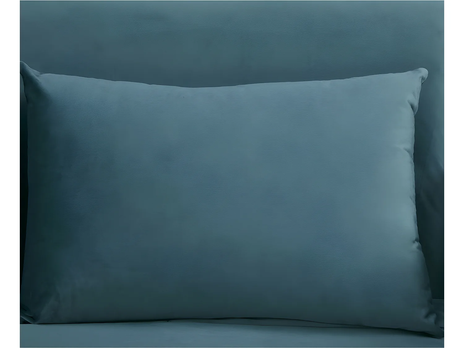 Belushi - Canapé convertible 2 places en velours L120cm - Bleu canard