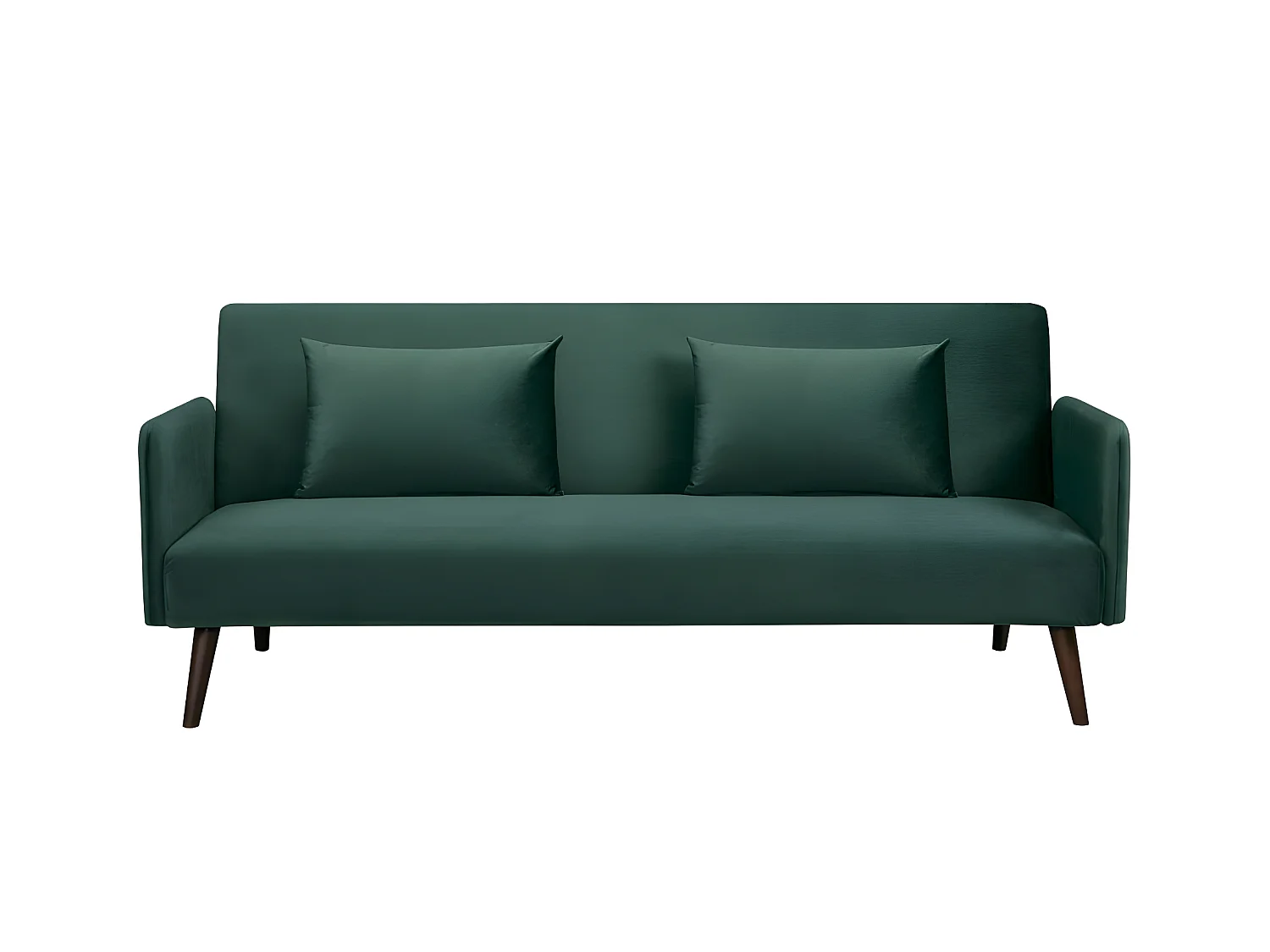 Nielson - Canapé convertible 3 places velours - Vert forêt
