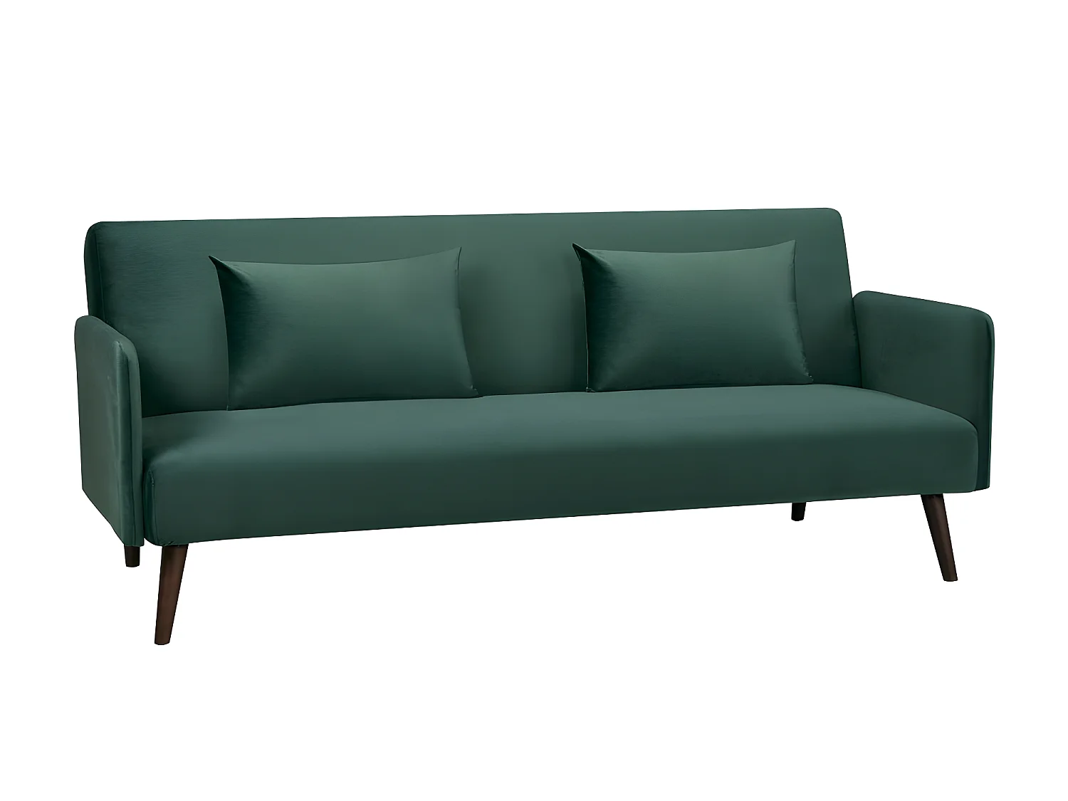 Nielson - Canapé convertible 3 places velours - Vert forêt