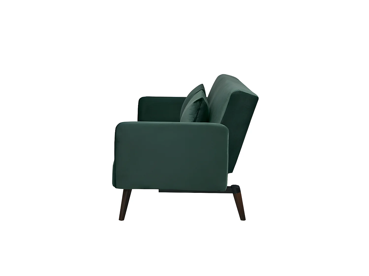 Nielson - Canapé convertible 3 places velours - Vert forêt