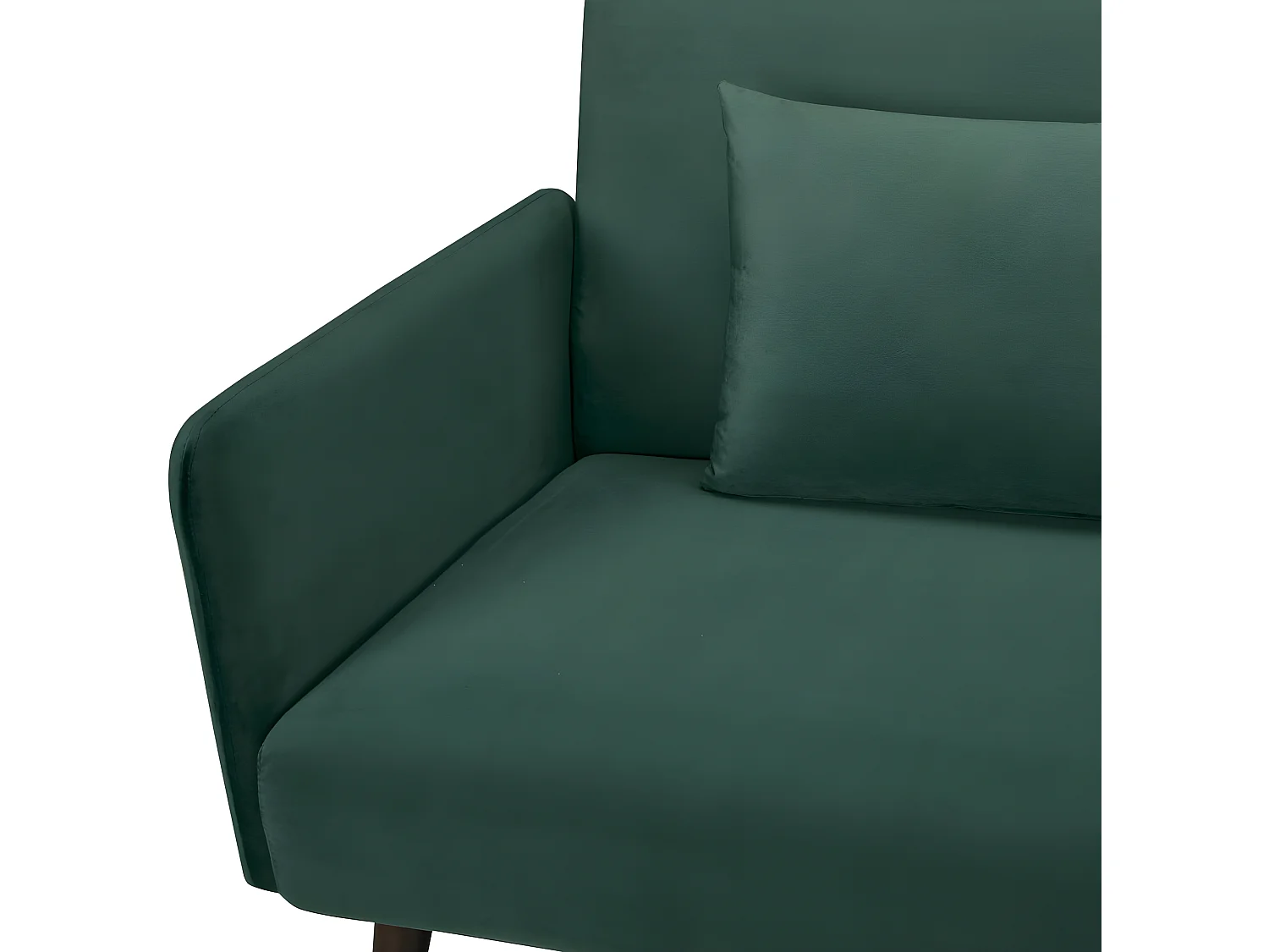 Nielson - Canapé convertible 3 places velours - Vert forêt