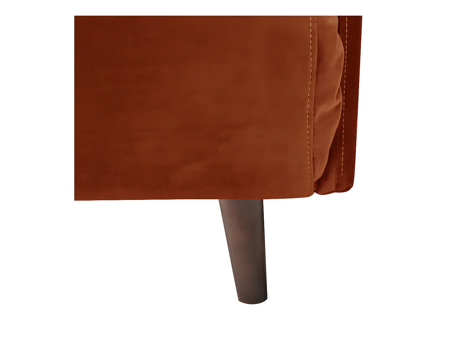 Belushi - Canapé convertible 2 places en velours L120cm - Rouille
