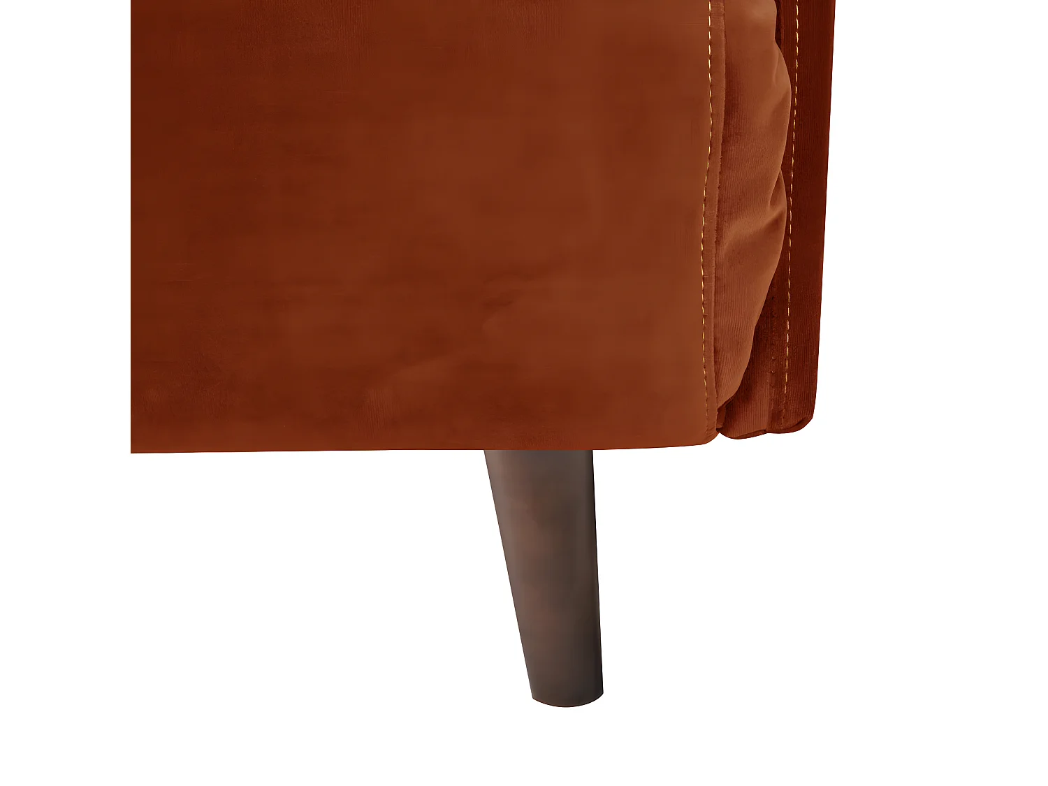 Belushi - Canapé convertible 2 places en velours L120cm - Rouille