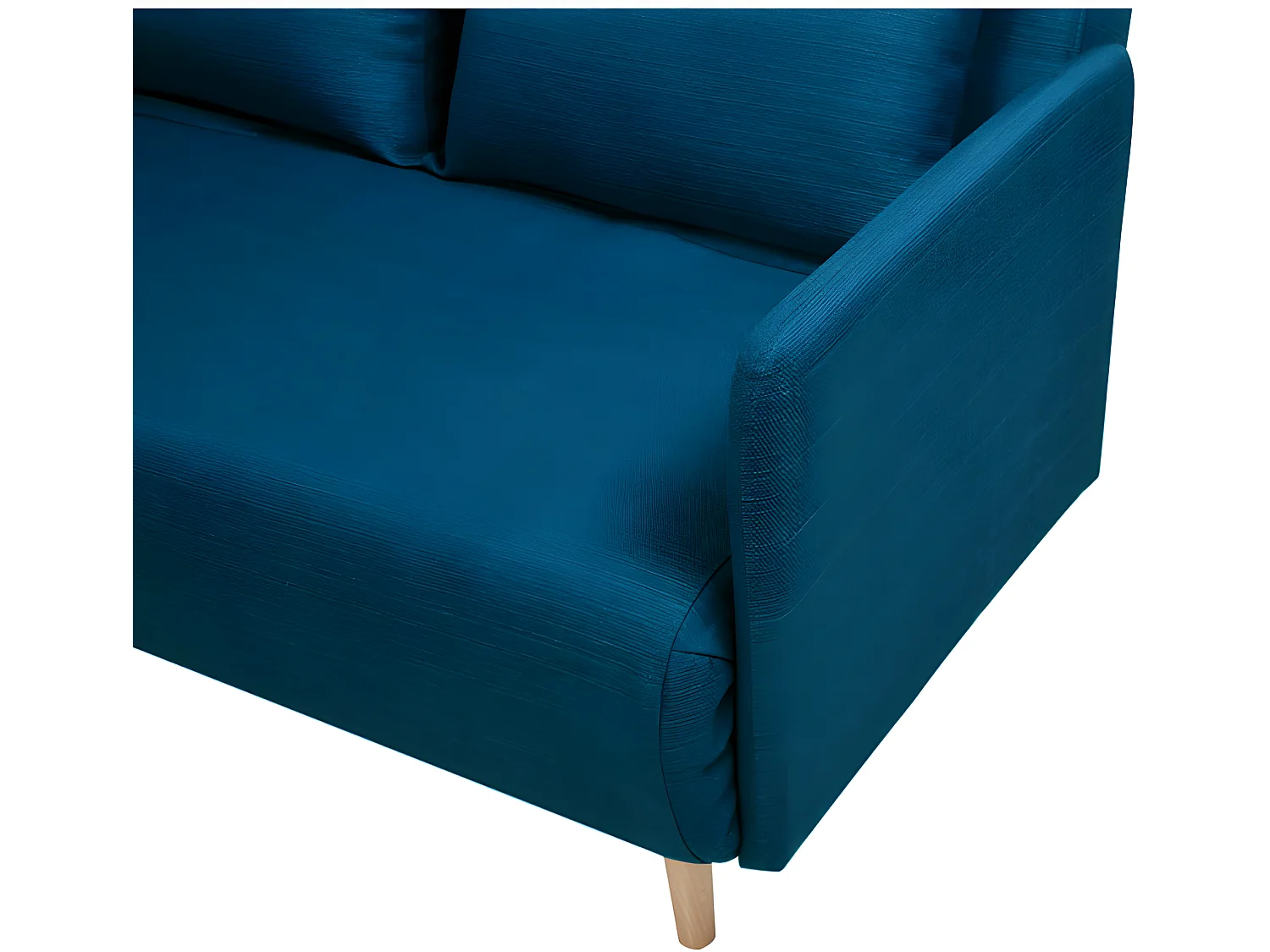 Belushi - Canapé convertible 2 places en tissu L120cm - Couleur - Bleu