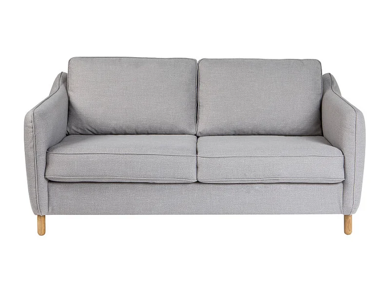 Vornay - Canapé convertible express 2 places en tissu - Gris clair