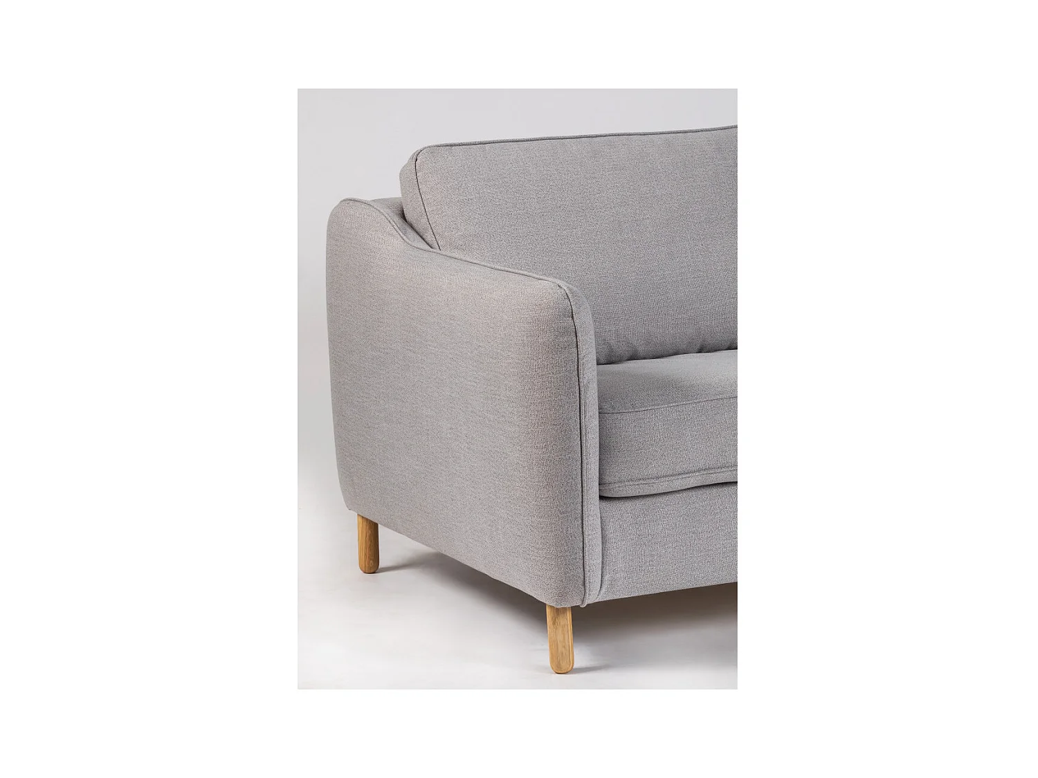 Vornay - Canapé convertible express 2 places en tissu - Gris clair