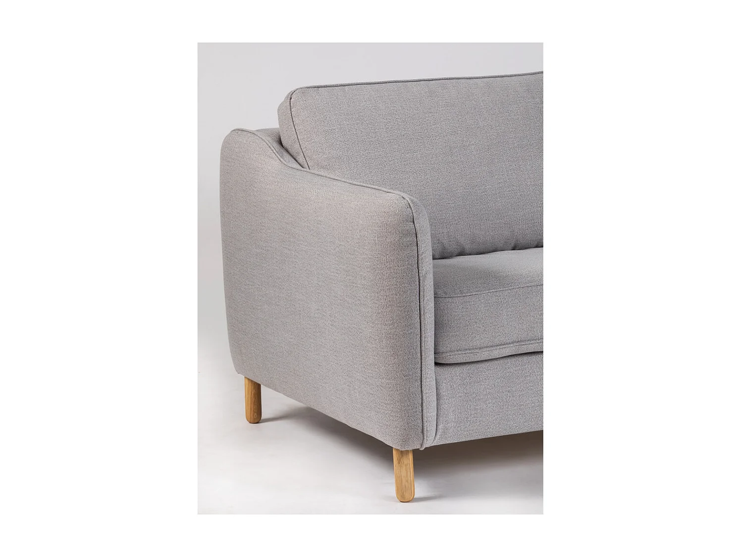 Vornay - Canapé convertible express 2 places en tissu - Gris clair