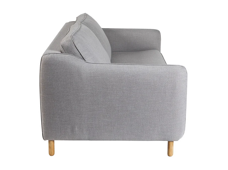 Vornay - Canapé convertible express 2 places en tissu - Gris clair