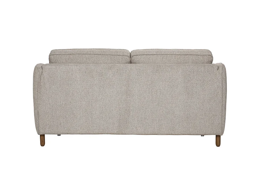 Vornay - Canapé convertible express 3 places en tissu pieds bois foncé - Naturel chiné