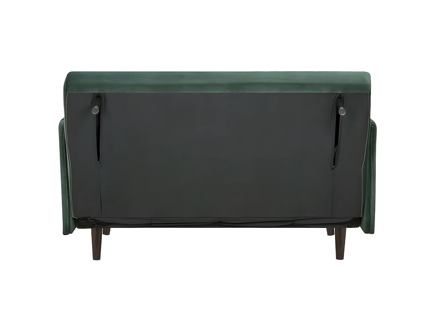 Belushi - Canapé convertible 2 places en velours L120cm - Vert forêt