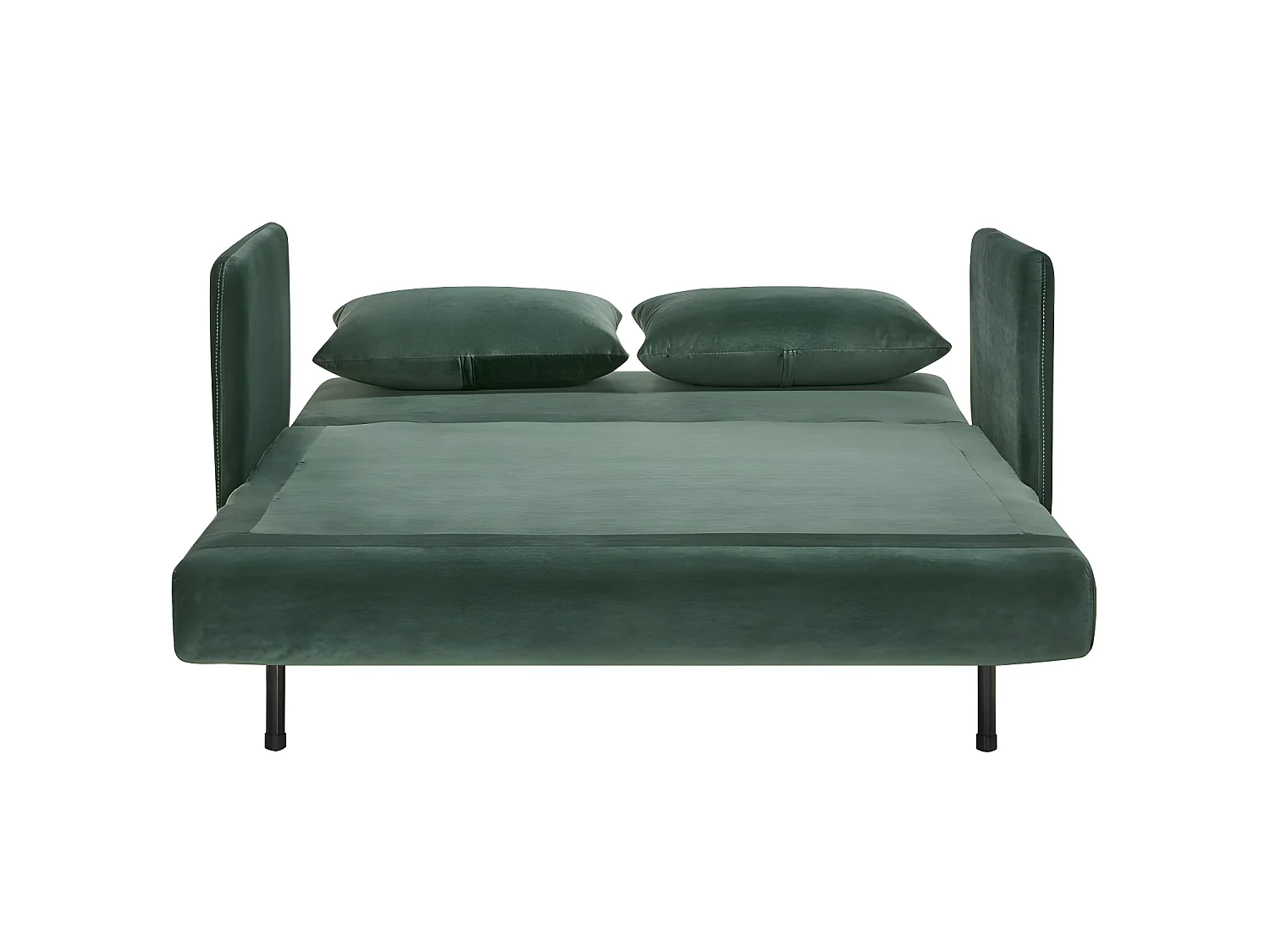 Belushi - Canapé convertible 2 places en velours L120cm - Vert forêt