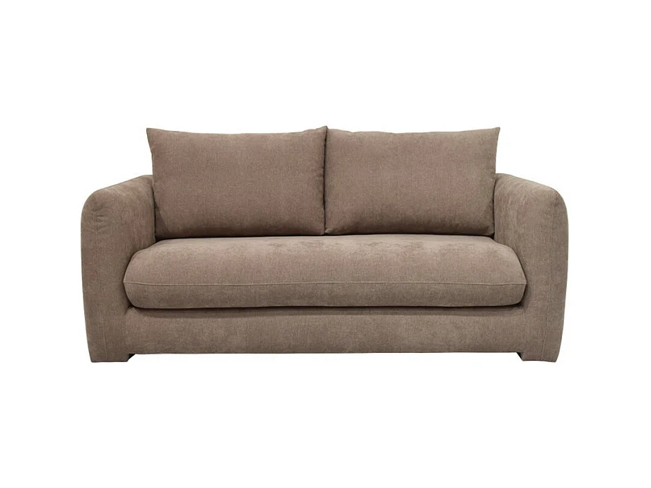 Wiame - Canapé convertible 2,5 places en tissu - Taupe