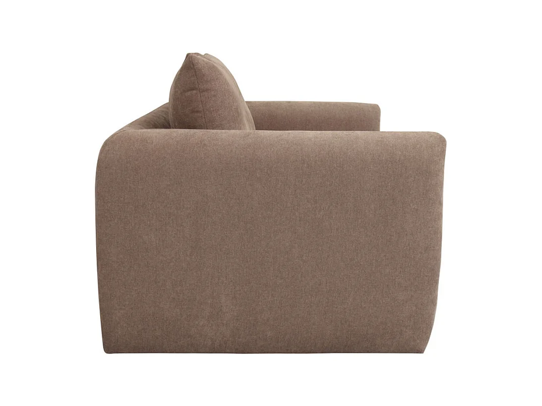 Wiame - Canapé convertible 2,5 places en tissu - Taupe