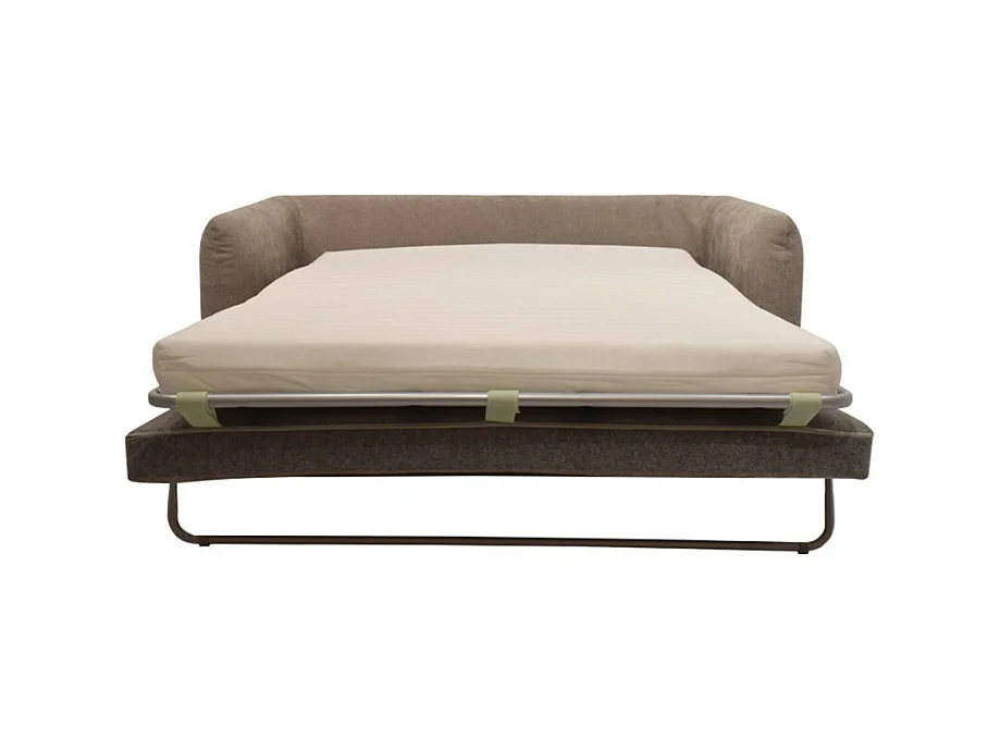 Wiame - Canapé convertible 2,5 places en tissu - Taupe