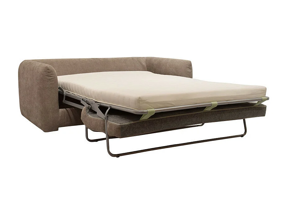 Wiame - Canapé convertible 2,5 places en tissu - Taupe