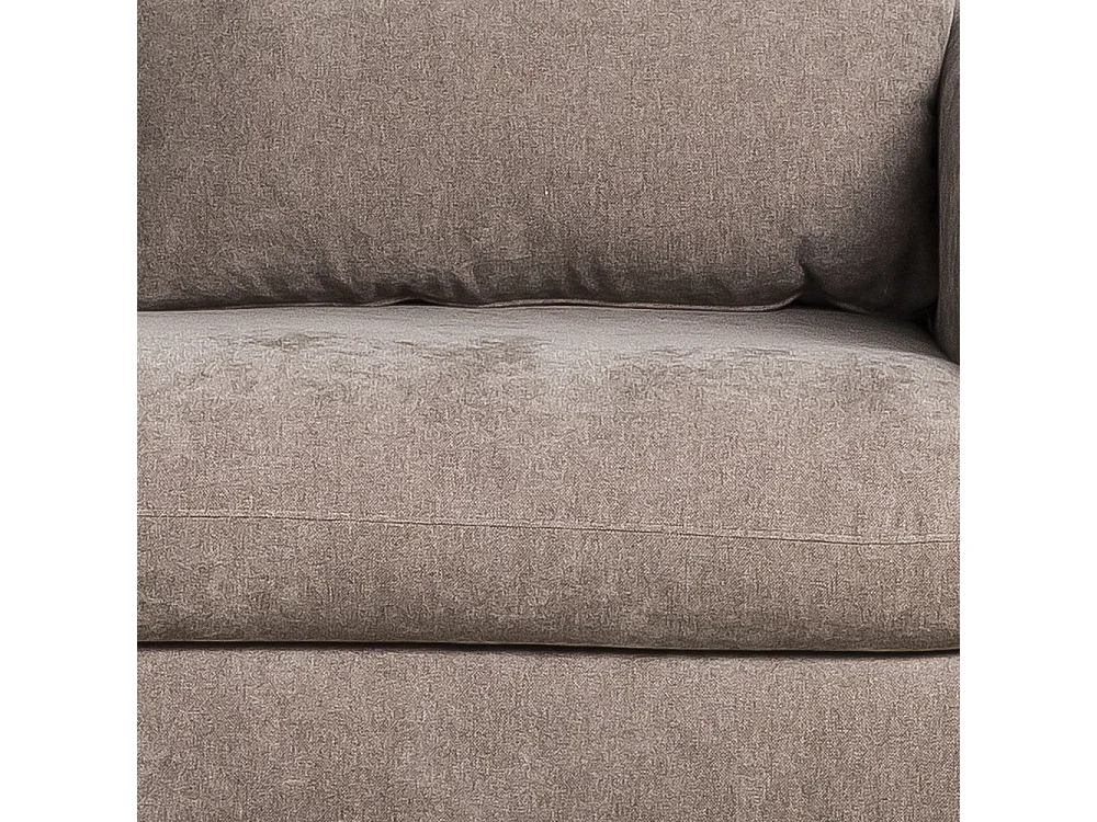 Wiame - Canapé convertible 2,5 places en tissu - Taupe